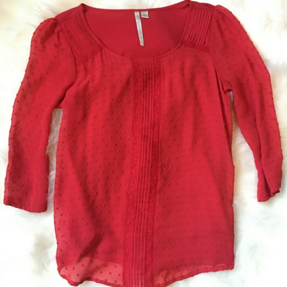 Red blouse